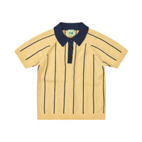 FUB Vanilla/Dark Navy Striped Polo