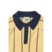 FUB Vanilla/Dark Navy Striped Polo