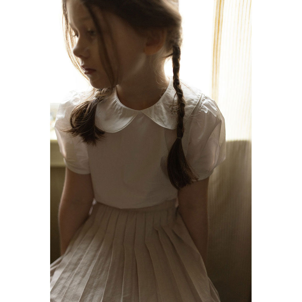 L by Ladida Taupe Pleated Skirt