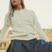 ELEMENTS Cream Knit Cardigan