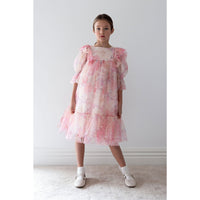 Petite Amalie  Dahlia Print Tulle Dress