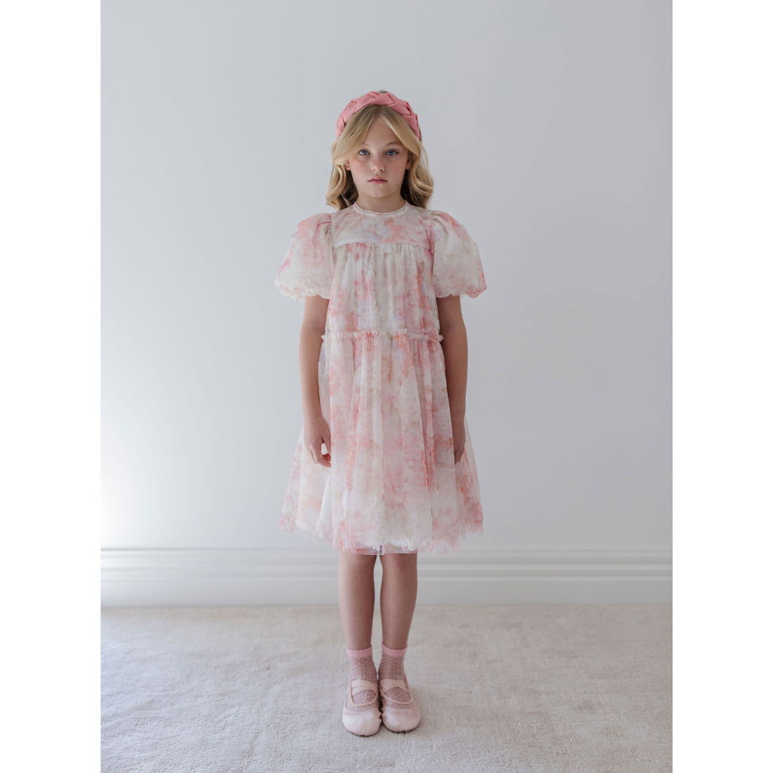 Petite Amalie  Delicate Bouquet Tulle Dress