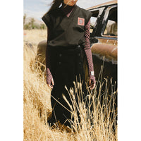 Clubhouse Black Corduroy Button Detailed Skirt