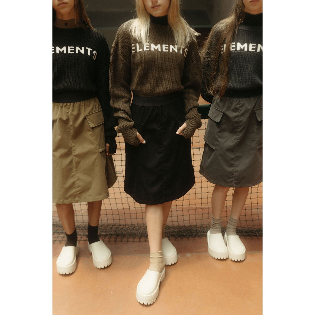 ELEMENTS Black Cargo Skirt