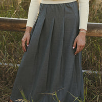 ELEMENTS Gray Pleated Maxi Skirt