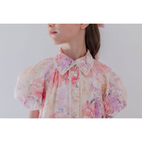 Petite Amalie  Dahlia Print Shirt Dress