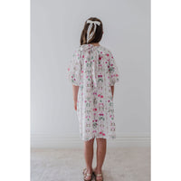 Petite Amalie  Magenta Flower Smock Dress