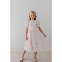 Petite Amalie  Ice Pink Broderie Trellis Dress