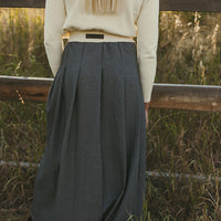 ELEMENTS Gray Pleated Maxi Skirt