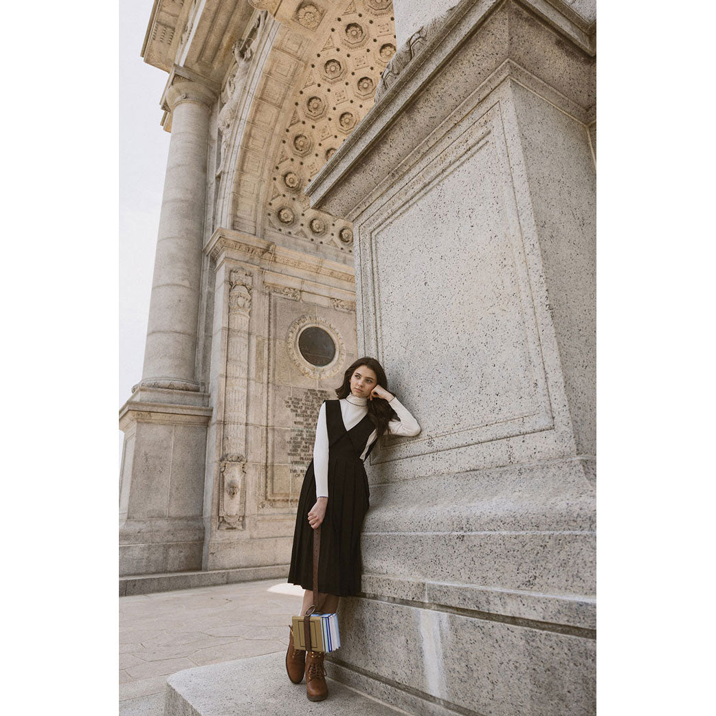 Darlin Cream Scalloped Trim Turtleneck