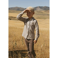 L by Ladida Brown Herringbone Printed Shirt