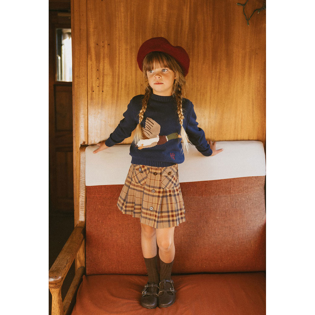 1984 Plaid Pleated Skirt