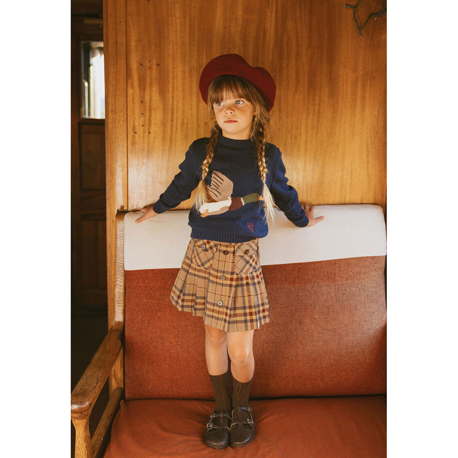 1984 Plaid Pleated Skirt