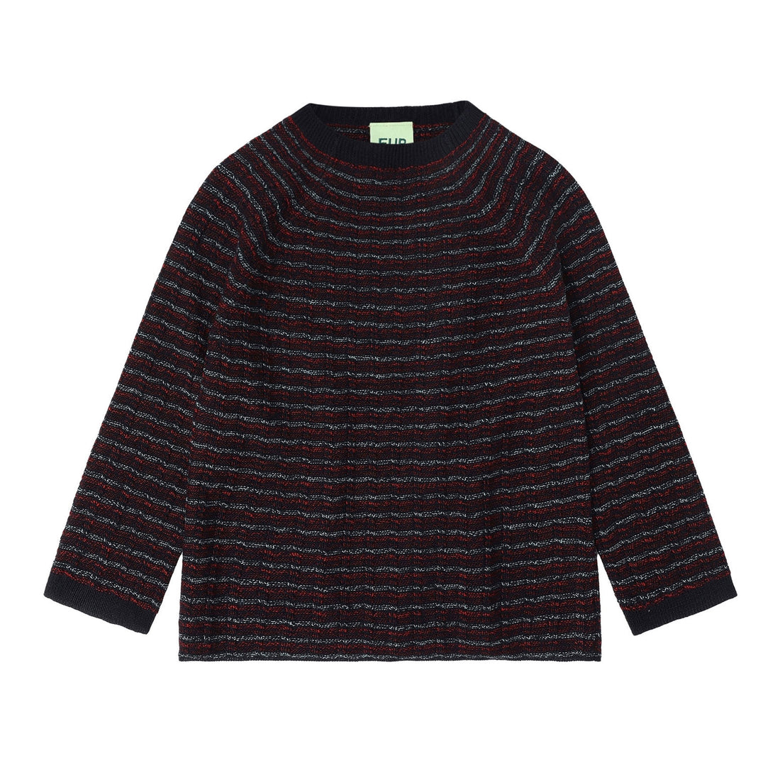 FUB Dark Navy Melange Highneck Crew