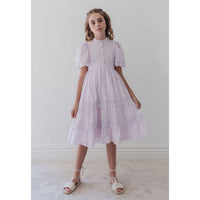 Petite Amalie  Lilac Lace Shirt Dress