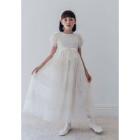 Petite Amalie  Flocked Spot Tulle Dress
