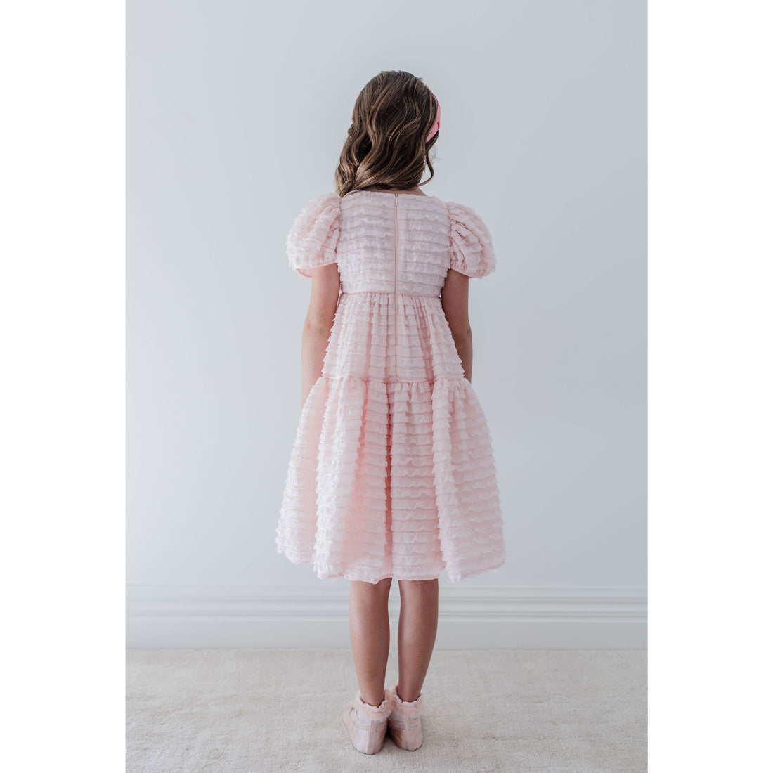 Petite Amalie  Pink Frilly Ribbon Dress