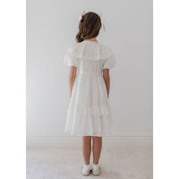 Petite Amalie  White Broderie Ruffle Dress