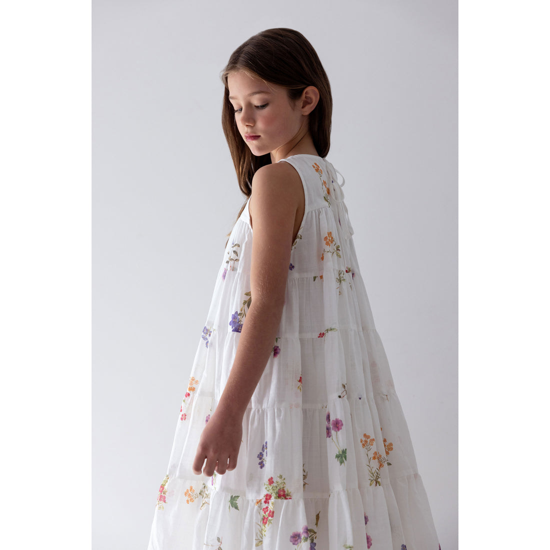 Petite Amalie  Floral Sketch Print Dress