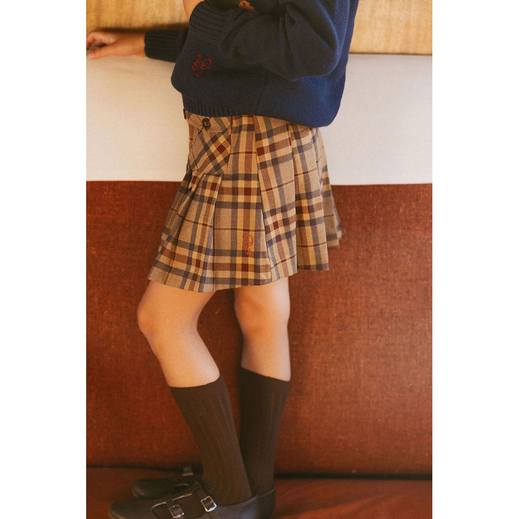 1984 Plaid Pleated Skirt