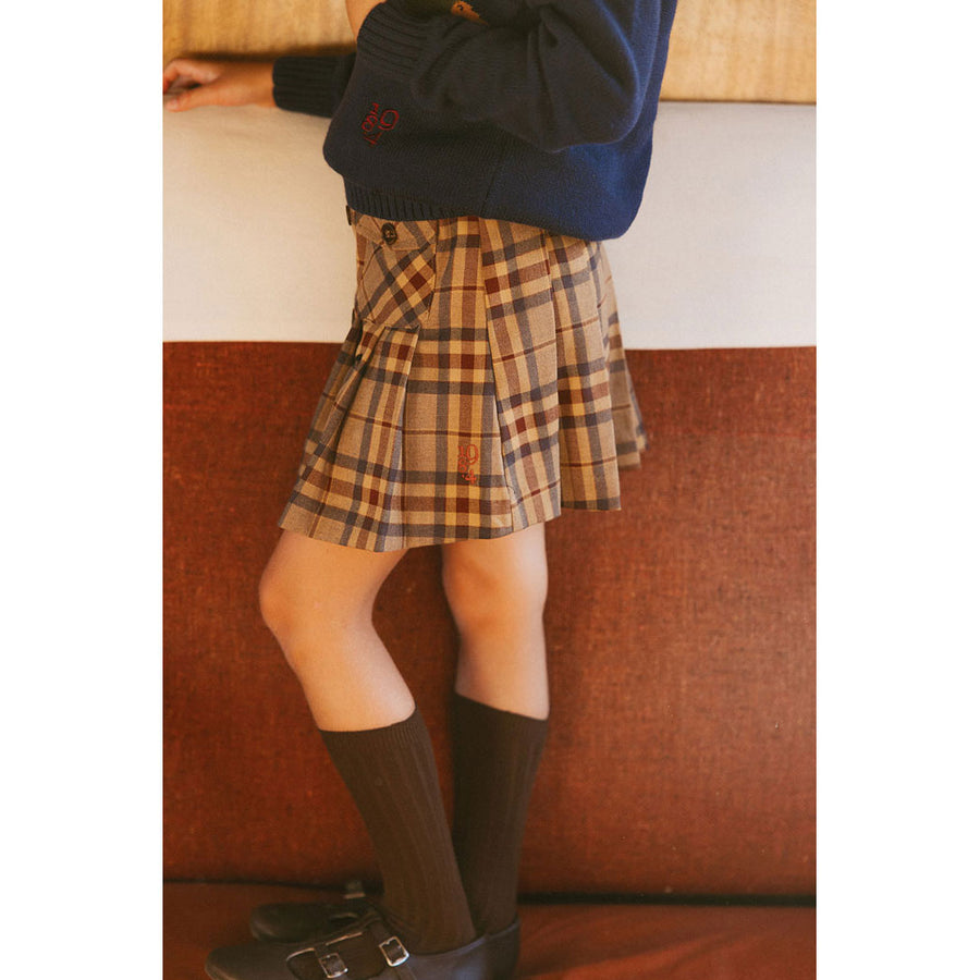 1984 Plaid Pleated Skirt