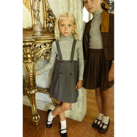 L by Ladida Gray Wool Suspender Dress