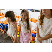 1984 White Patchwork Pink Tee