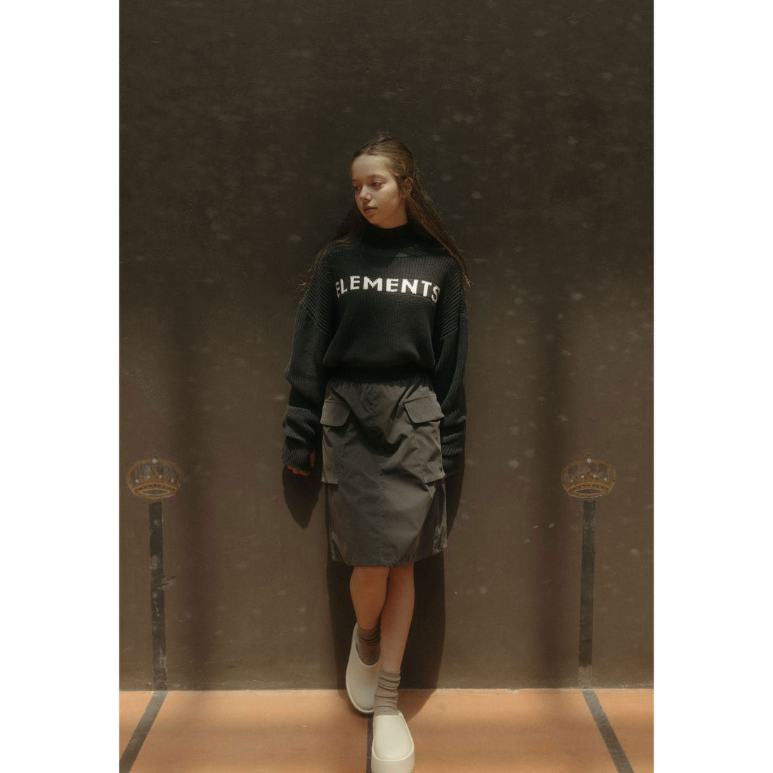 ELEMENTS Grey Cargo Skirt