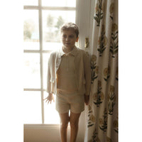 L By Ladida Taupe Ribbed Knit Polo