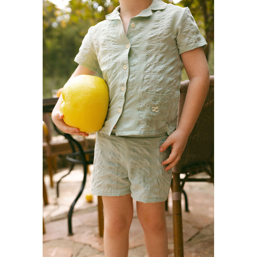 L by Ladida Fern Gingham Grandpa Shirt