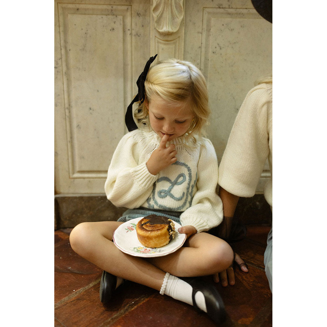 L by Ladida Cream L Emblem Sweater
