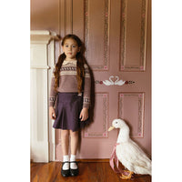 1984 Mauve Collared Fairisle Sweater