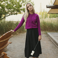 ELEMENTS Magenta Knit Cardigan