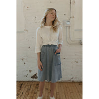 Elements White Rhinestones Boxy Tee