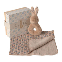 Maileg Rabbit Rattle Set - Cream Peach