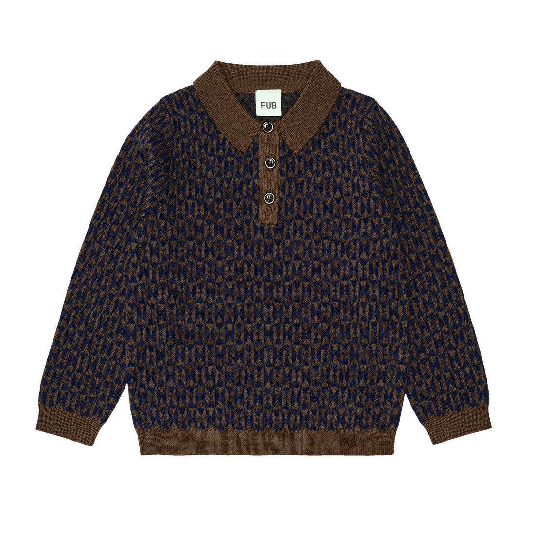 FUB Amber/Royal Blue Jaquard Polo