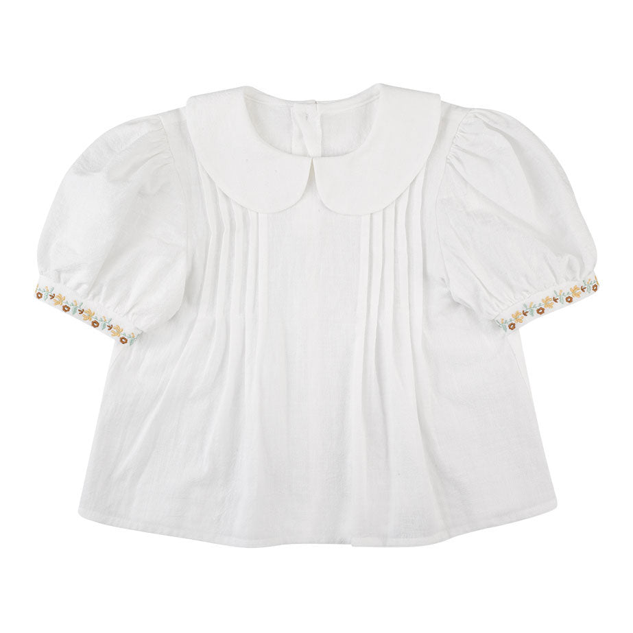 The Little Poets Ecru Balloon Sleeve Aurelia Shirt