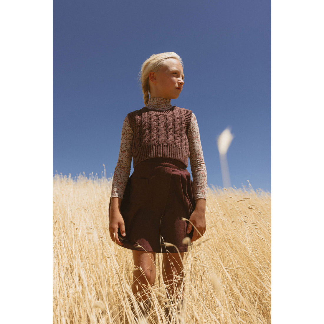 L by Ladida Eggplant Floral Turtleneck