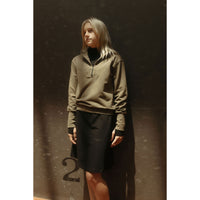 ELEMENTS Taupe Half Zip Sweatshirt