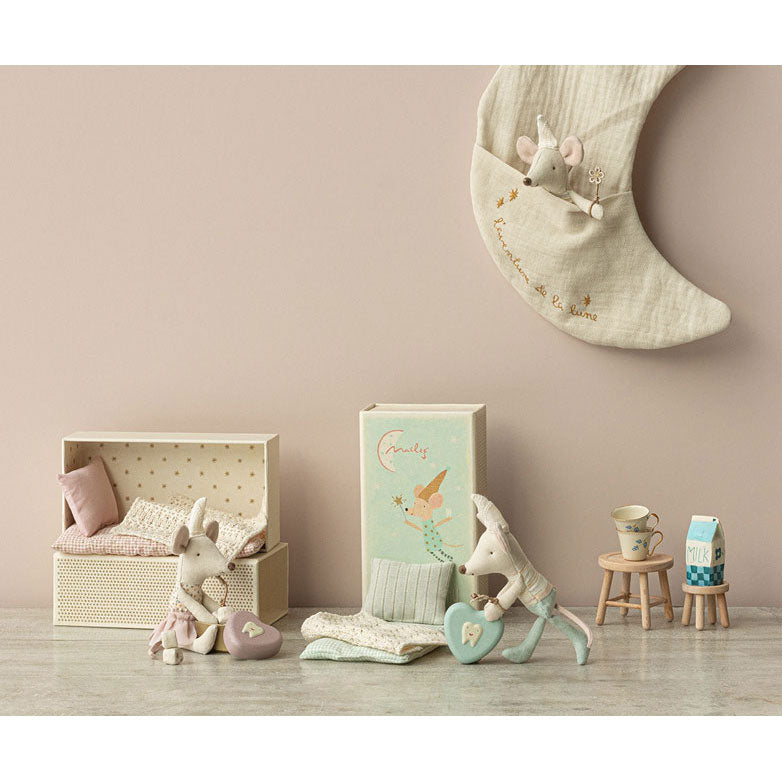 Maileg Tooth Fairy Mouse, Little Sister In Matchbox
