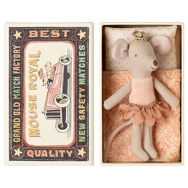 Maileg Princess Mouse, Little Sister In Match Box