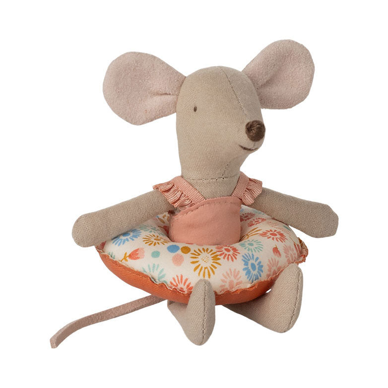 Maileg Beach Mouse With Float, Little Sister - Flower