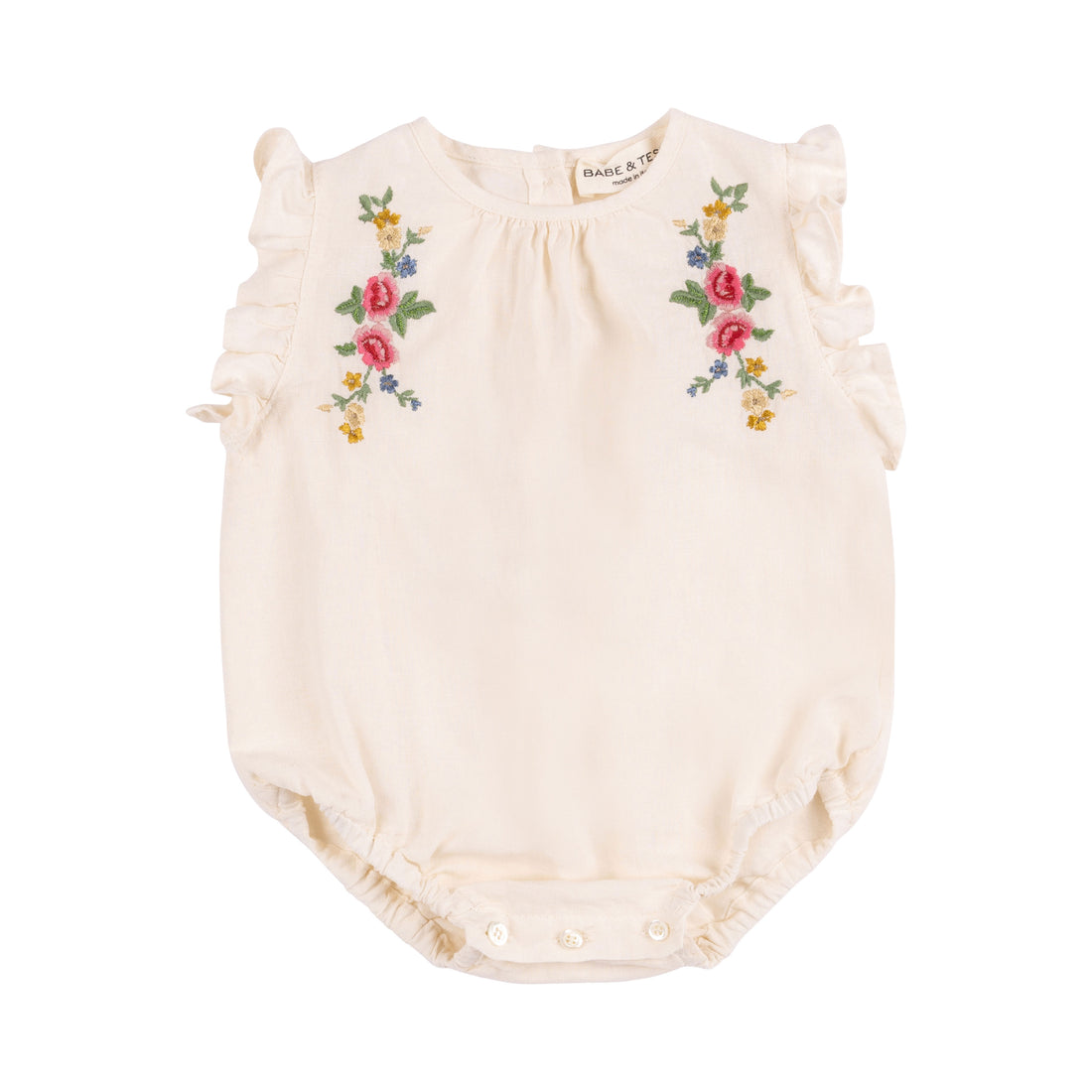 Babe and Tess Natural Tutina Flora Romper