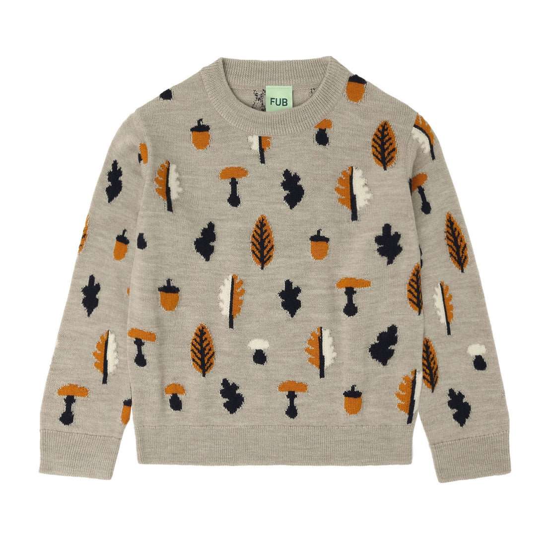 FUB Oat Melange Jaquard Sweater