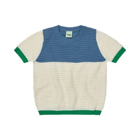 FUB Ecru/Washed Indigo Colour Block Top