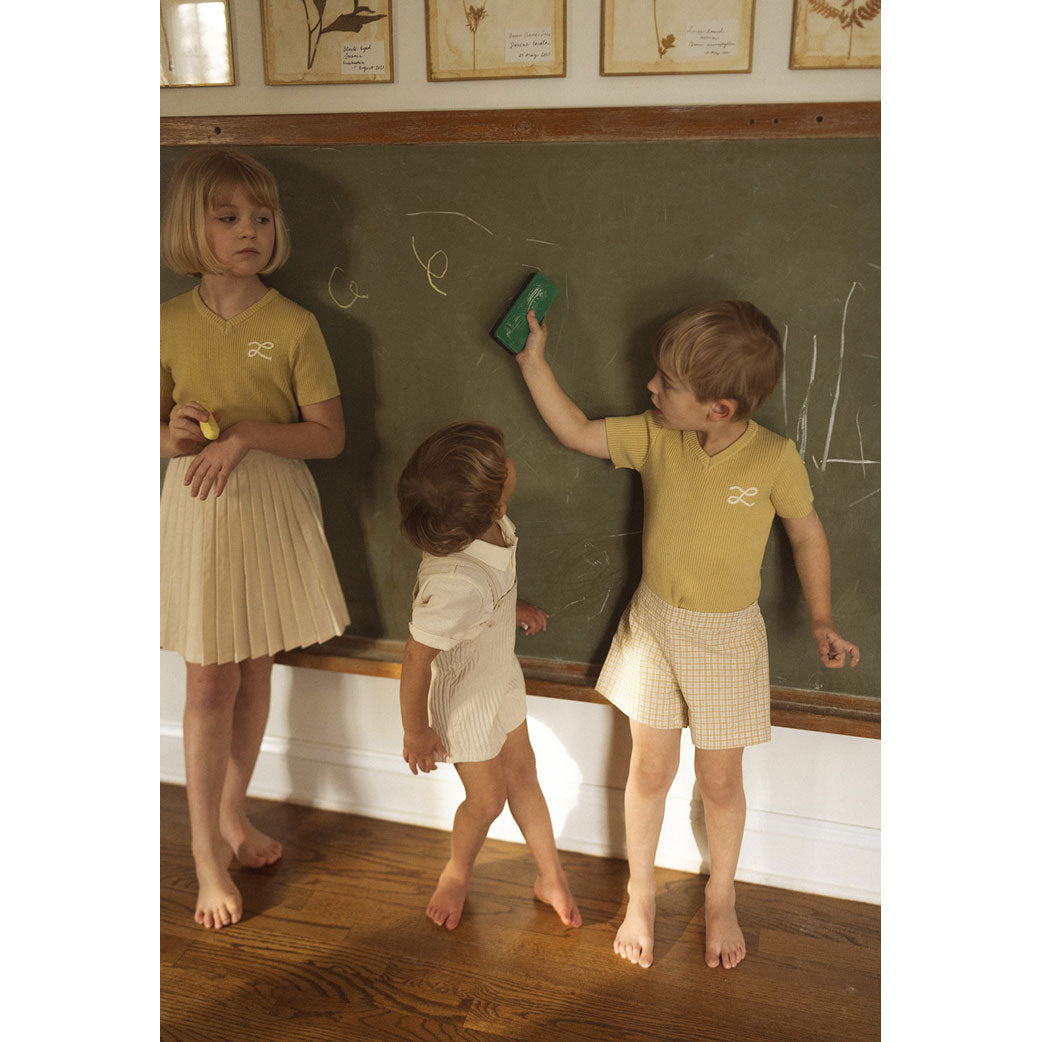 L by Ladida Cream Pleated Skirt
