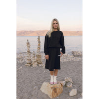 ELEMENTS Black Knee Length Sweat Skirt