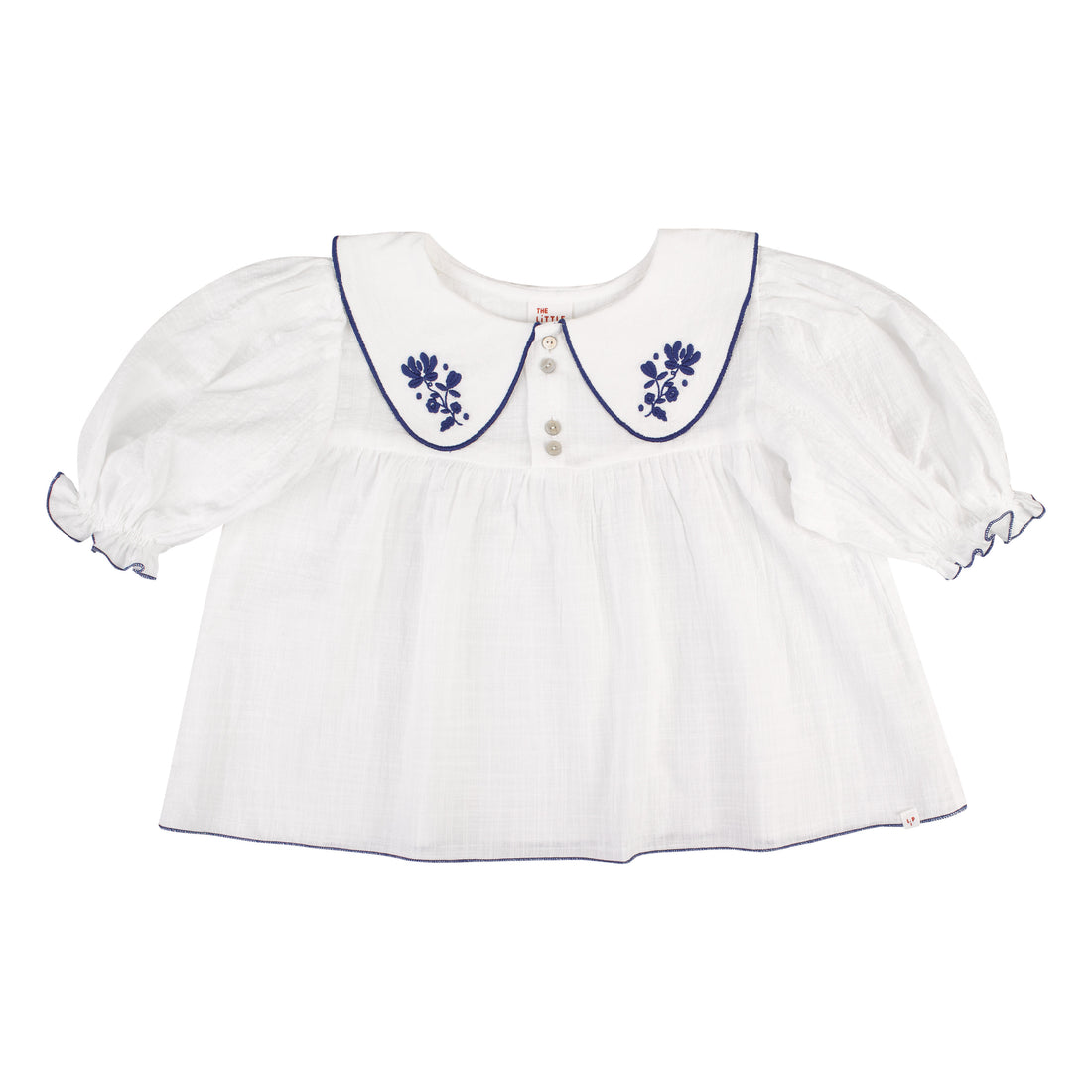 The Little Poets Ecru Balloon Sleeve 3/4 Hortense Shirt