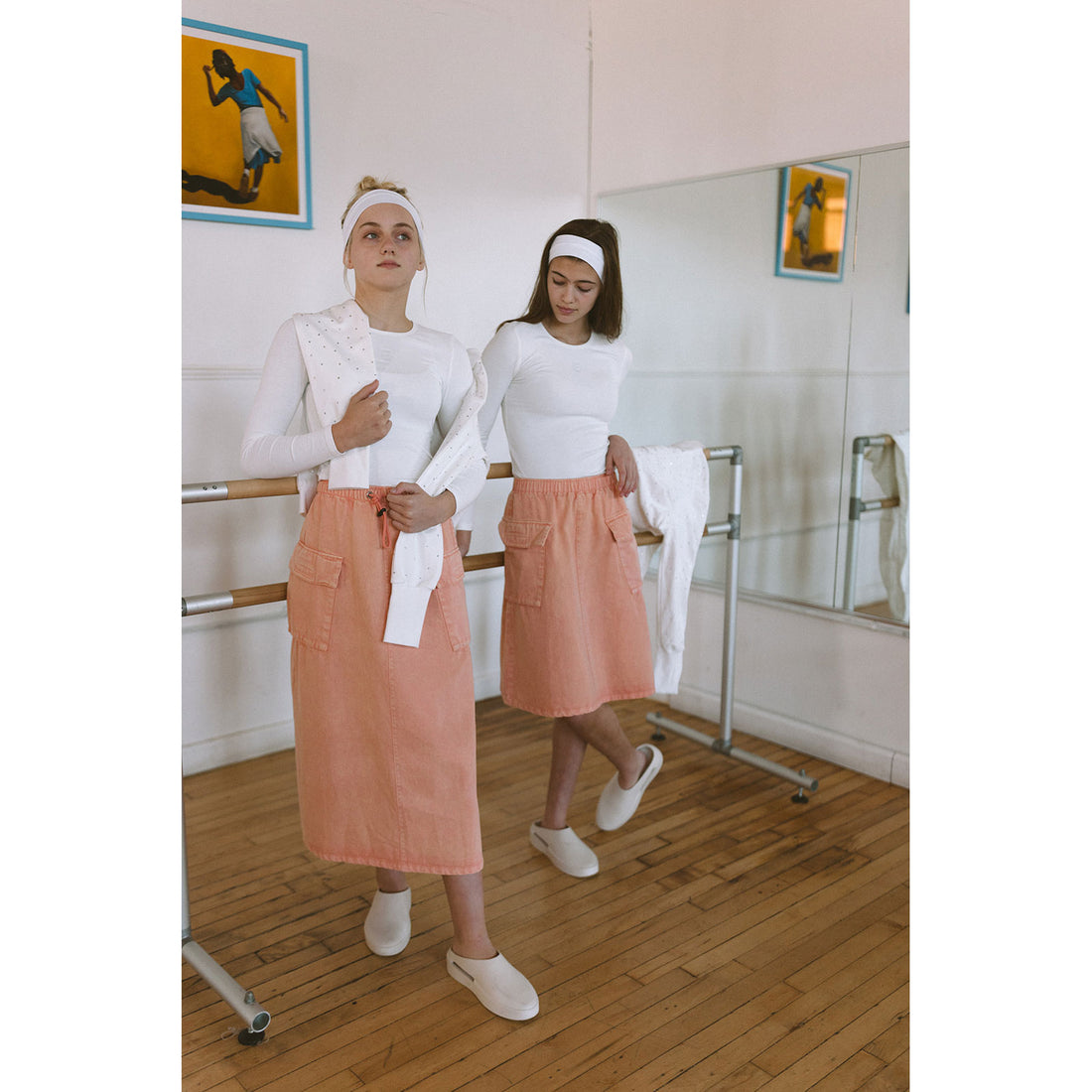 Elements Peach Wash Cargo Skirt