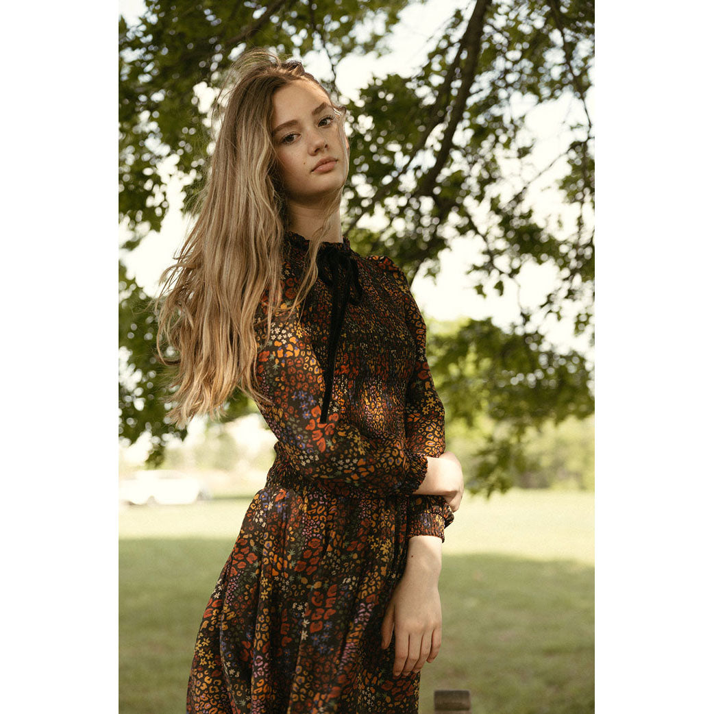 Darlin Multi Floral Smocked Dress
